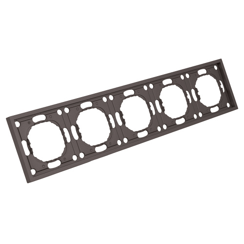 Рамка STEKKER, PFR00-5005-09 5-местная, серия Эмили, антрацит, soft touch фото 3