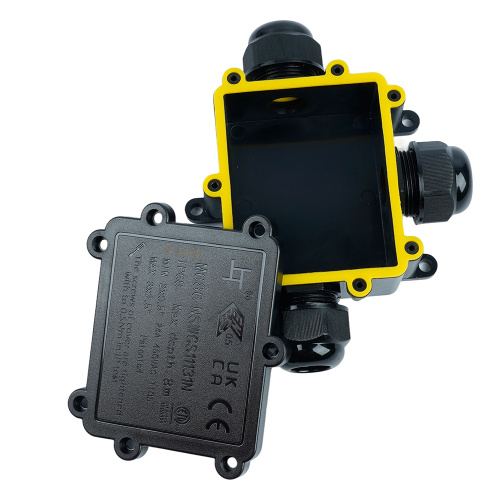 Распределительная коробка STEKKER LD550, количество вводов: 3, поликарбонат, нейлон, цвет черный, размер 126,2*102,8*35,3мм. фото 8