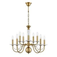 8033/10 CLASSI LN26 080 медь, металл/стекло Люстра подвесная Е14 10*40W 220V INCANTO