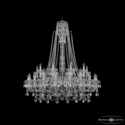 Люстра хрустальная 1411/20+10/400/XL-130 Ni Bohemia Ivele Crystal (Богемия Ивеле Кристалл)
