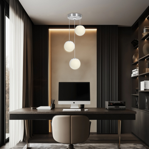 Citilux Адам Смарт CL228A031 RGB LED Умная каскадная люстра Матовый Хром фото 7