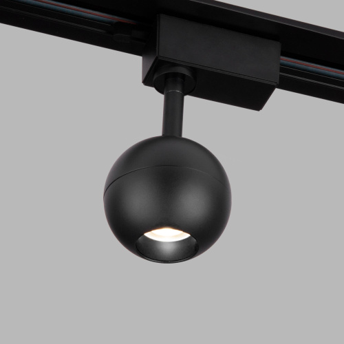 Трековый светодиодный светильник для однофазного шинопровода Ball Черный 8W 4200K LTB76 фото 2