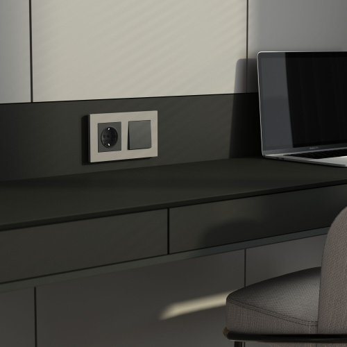 W0022917/ Рамка на 2 поста Slab (дымчатый софт) W0022917 фото 3 W0022917/ Рамка на 2 поста Slab (дымчатый софт) W0022917 фото 3