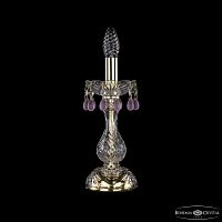 Настольная лампа с хрустальными подвесками 1410L/1-27 G V7010 Bohemia Ivele Crystal (Богемия Ивеле Кристалл)