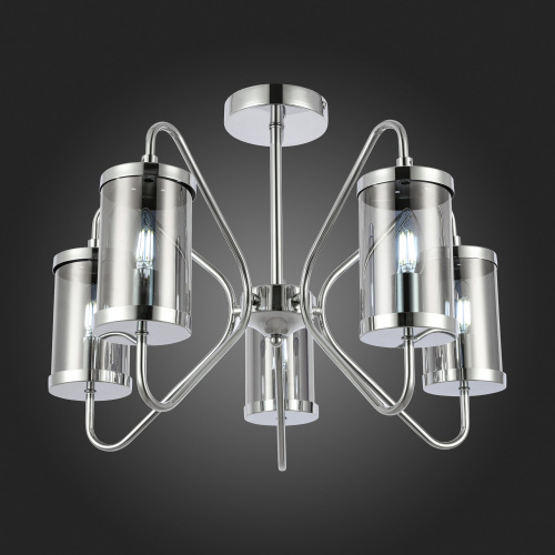 SLE102302-05 Светильник потолочный Хром/Дымчатый E14 5*40W VALIERI фото 9