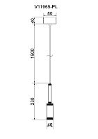 Светильник подвесной светодиодный Moderli V11965-PL Lance