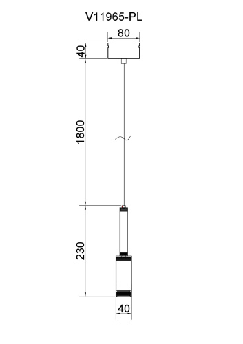 Светильник подвесной светодиодный Moderli V11965-PL Lance