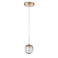 8083/1A LEDIO LN25 000 золото/прозрачный, металл/акрил Подвесной светильник LED 3W 4000K 220V RIMINI