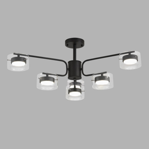 8349/6C COMFI LN26 232 черный/прозрачный, металл/стекло Светильник потолочный LED GX53 6*7W 220V NATALINA фото 3 8349/6C COMFI LN26 232 черный/прозрачный, металл/стекло Светильник потолочный LED GX53 6*7W 220V NATALINA фото 3