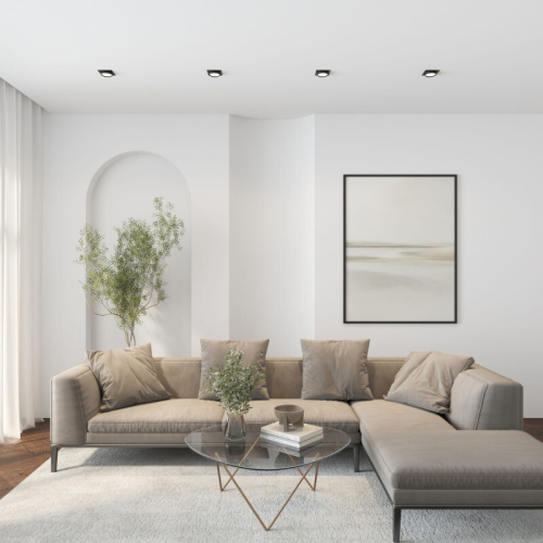 DK2091-BK Встраиваемый светильник FLAT, IP 20, до 15 Вт, GX53, LED, черный, алюминий фото 2