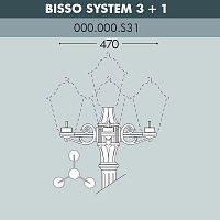 Fumagalli Консоль для паркового фонаря FUMAGALLI BISSO SYS 3L+1  000.000.S31.A0