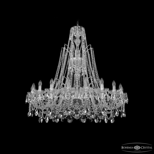 Люстра хрустальная 1411/20/400/XL-120 Ni Bohemia Ivele Crystal (Богемия Ивеле Кристалл)