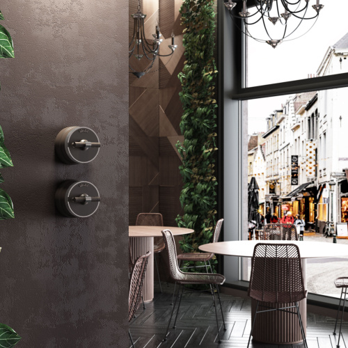 Выключатель на 4 положения двухклавишный Vintage мокко матовый/хром W5822052 фото 3 Выключатель на 4 положения двухклавишный Vintage мокко матовый/хром W5822052 фото 3