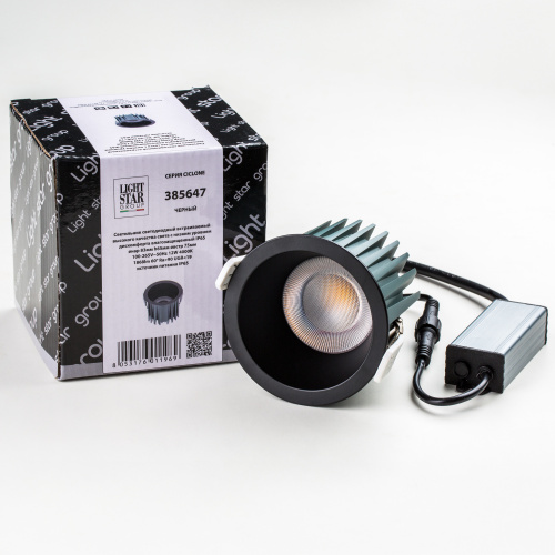 385647 Светильник CICLONE CYL 12W LED 923LM 60G ЧЕРНЫЙ 4000K IP44 фото 2