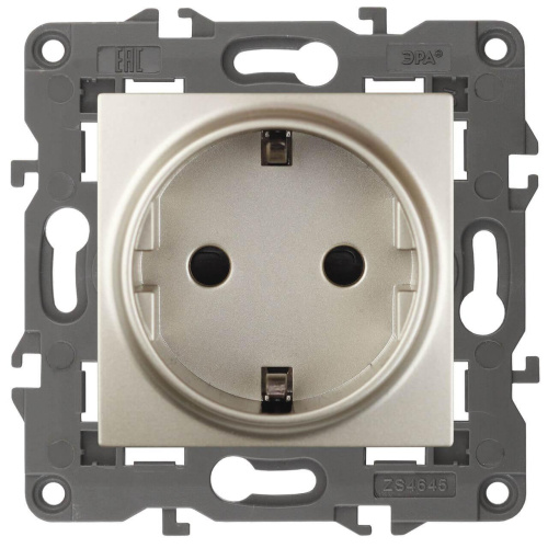 Розетка ЭРА Elegance 2P E Schuko со шторками 16A 250V 14-2102-04 Б0034275 Розетка ЭРА Elegance 2P E Schuko со шторками 16A 250V 14-2102-04 Б0034275