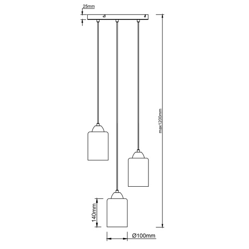 Подвесной светильник Escada 10179/3S E27*60W Black фото 2 Подвесной светильник Escada 10179/3S E27*60W Black фото 2