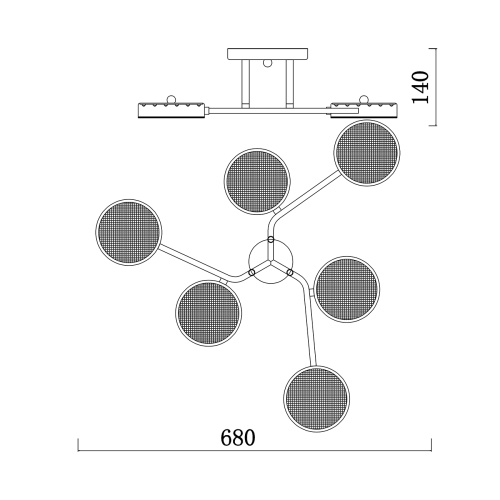 Потолочный светильник Escada 10273/6 LED*72W Champagne gold фото 2 Потолочный светильник Escada 10273/6 LED*72W Champagne gold фото 2