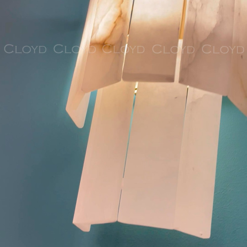 Бра Cloyd HERCULANUM-A W2 / выс. 28 см - алебастр - латунь (арт.20405) фото 3