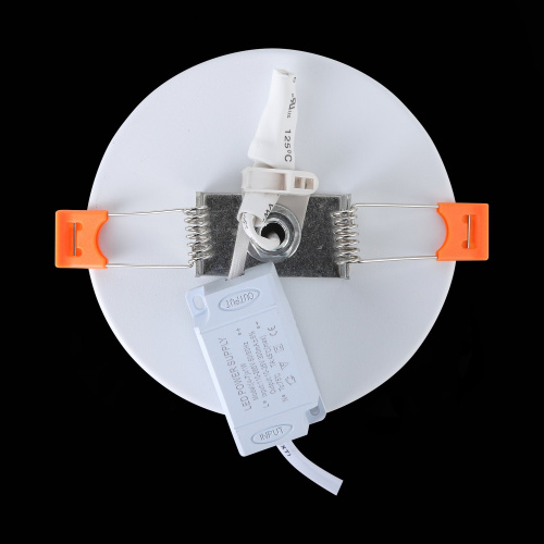 ST104.502.06 Светильник встраиваемый Белый LED 1*6W 3000K 468Lm Ra>80 120° IP20 D110xH20 170-240V Встраиваемые светильники фото 4