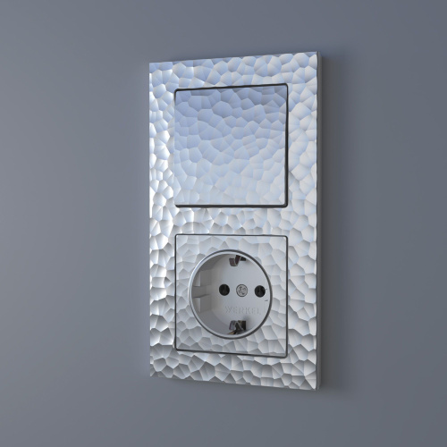 Выключатель одноклавишный (Hammaer серебряный) W1210006 фото 5 Выключатель одноклавишный (Hammaer серебряный) W1210006 фото 5