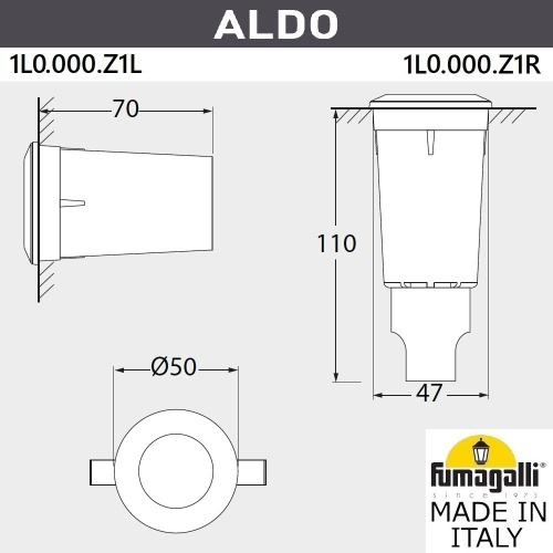 Fumagalli Грунтовый светильник светильник FUMAGALLI ALDO 1L0.000.000.LXZ1L фото 3 Fumagalli Грунтовый светильник светильник FUMAGALLI ALDO 1L0.000.000.LXZ1L фото 3