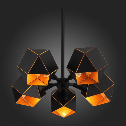 SL258.402.05 Люстра потолочная ST-Luce Черный/Черный, Золото E14 5*40W ENIGMA фото 8