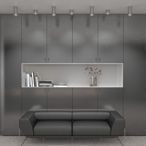 Накладной потолочный  светодиодный светильник DLR021 9W 4200K хром матовый фото 3