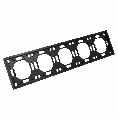 Рамка STEKKER, PFR00-5005-05 5-местная, серия Эмили, черный уголь, soft touch фото 3