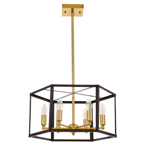 Подвесной светильник Lumina Deco Lorton LDP 1142-6 BK+MD фото 4 Подвесной светильник Lumina Deco Lorton LDP 1142-6 BK+MD фото 4