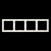 Рамка пластиковая S70 на 4 пост, (хлопок) Voltum VLS100413
