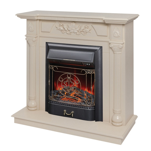 Электрокамин RealFlame Dacota WT белый дуб с очагом Majestic Lux Black фото 2 Электрокамин RealFlame Dacota WT белый дуб с очагом Majestic Lux Black фото 2