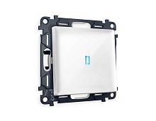 Комплект механизма 1-кл проходного выключателя AMBRELLA VOLT с подсветкой 10000K ALFA Белый глянец QUANT (AP1020, VM105, G29B)