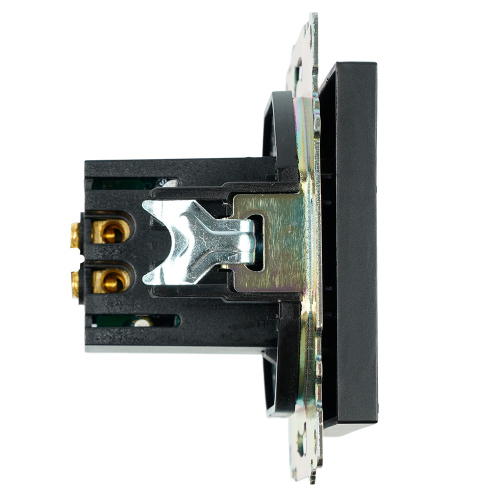 Розетка USB 2-местная (механизм), STEKKER GLS10-7115-05, 250B, 2,1А, серия Катрин, черный фото 4
