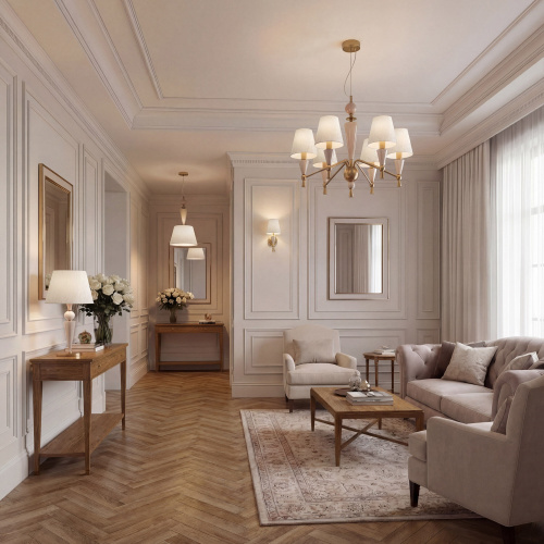 Умная люстра с декором из керамики 101014/6 фото 5 Умная люстра с декором из керамики 101014/6 фото 5