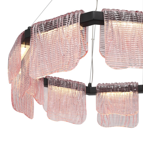 SL6021.403.54 Светильник подвесной ST-Luce черный/розовый LED 1*54W 3000K VOILE фото 3