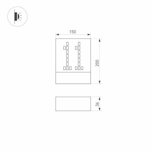 Уличный настенный светодиодный светильник Arlight LGD-Sign-Wall-S150x200-3W Warm3000 030022 фото 6