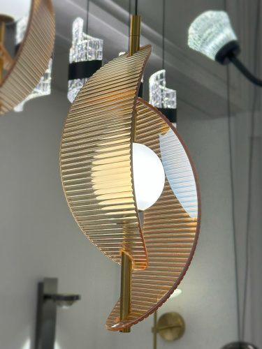 Подвесной светильник MD24030035-3A brass/amber фото 4 Подвесной светильник MD24030035-3A brass/amber фото 4