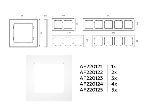 Рамка AMBRELLA VOLT AF220122 фото 2