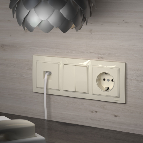 Розетка Ethernet RJ-45 (слоновая кость) W1181003 фото 3 Розетка Ethernet RJ-45 (слоновая кость) W1181003 фото 3