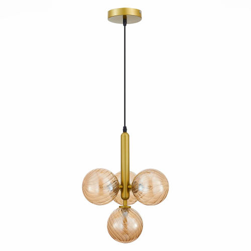 SLE220323-04 Светильник подвесной Золото/Янтарный G9 4*5W 4000K SALERNO фото 3