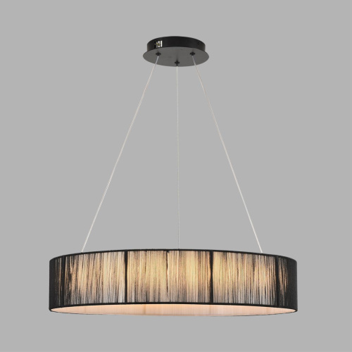 8371/40L LEDIO LN26 258 черный, металл/текстиль/силикон Люстра подвесная LED 40W 3000/4000/6000K 220V KAVA фото 4