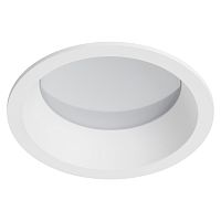 012906 Рамка (светильник) PVC д/LED-модулей 941хх и LED-ламп D50мм PIANO ROUND БЕЛЫЙ IP65