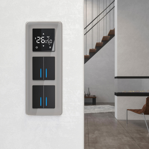 Рамка из стекла на 3 поста Elite дымчатый W0032417 фото 4