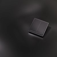 Клавиши для выключателя/переключателя двухклавишного, S70 Metal (антрацит) Voltum VLSM000312