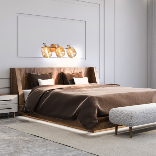 Спот Escada 10177/3A E14*40W White/Chrome/Wood фото 2 Спот Escada 10177/3A E14*40W White/Chrome/Wood фото 2