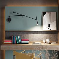 7030/5WL HIGHTECH ODL25 271 Настенный светильник металл/черный IP20 LED 1*6W 3000K 220V PIX