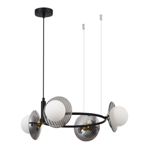 SL1521.403.04 Светильник подвесной ST-Luce Черный/Дымчатый, Белый G9 4*5W 4000K NOON фото 4