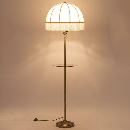 Citilux Базель CL407931T Торшер бронза со столиком и бежевым абажуром фото 4 Citilux Базель CL407931T Торшер бронза со столиком и бежевым абажуром фото 4