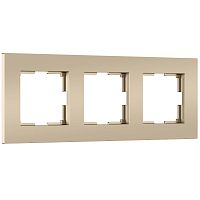 W0032911/ Рамка на 3 поста Slab (шампань софт) W0032911