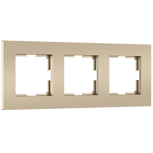 W0032911/ Рамка на 3 поста Slab (шампань софт) W0032911